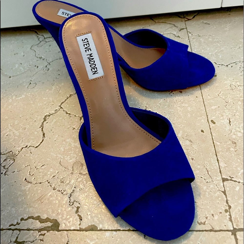 Blue Suede Steve Madden Heels